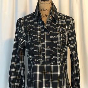 Plaid Button-down Blouse by Alicia Bell